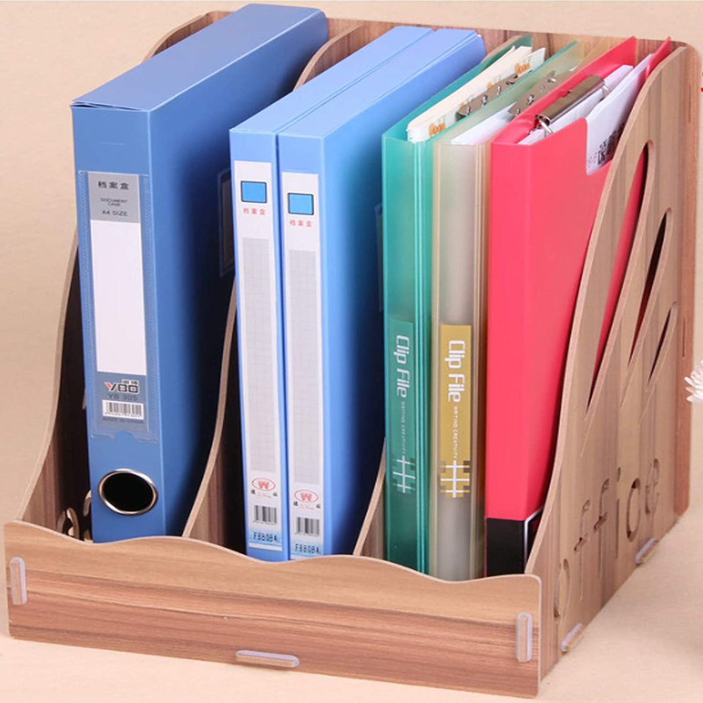 eSynic Triple Magazine Rack Files Folder