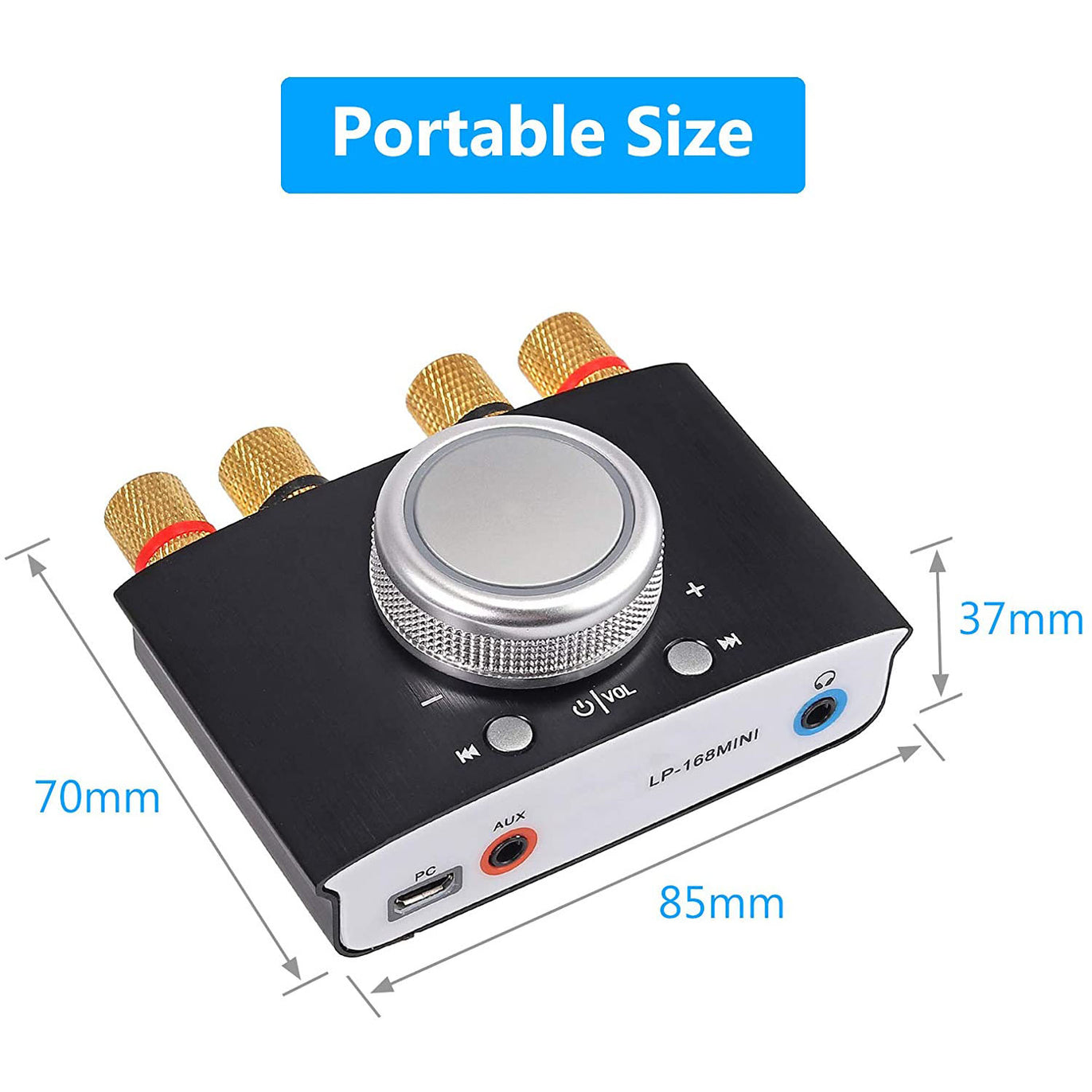 eSynic Bluetooth 4.2 50WX2 Mini Power Amplifier