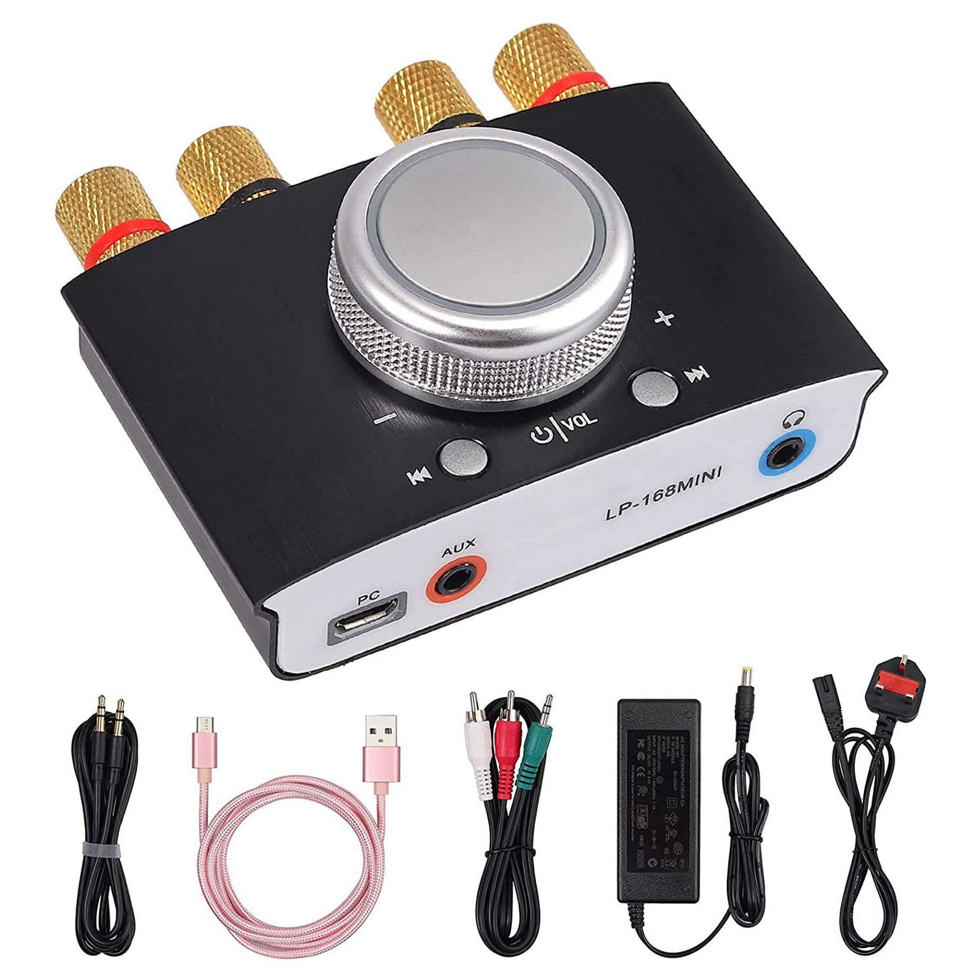 eSynic Bluetooth 4.2 50WX2 Mini Power Amplifier