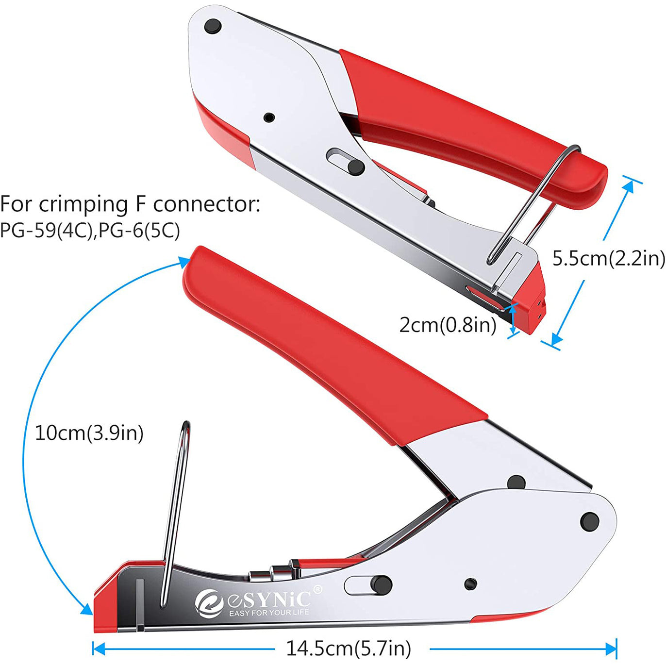eSynic Coax Cable Crimper Tool Kit