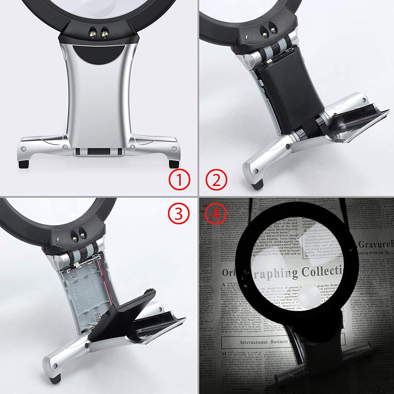 eSynic Popular 2 in 1 Hands Free Magnifier