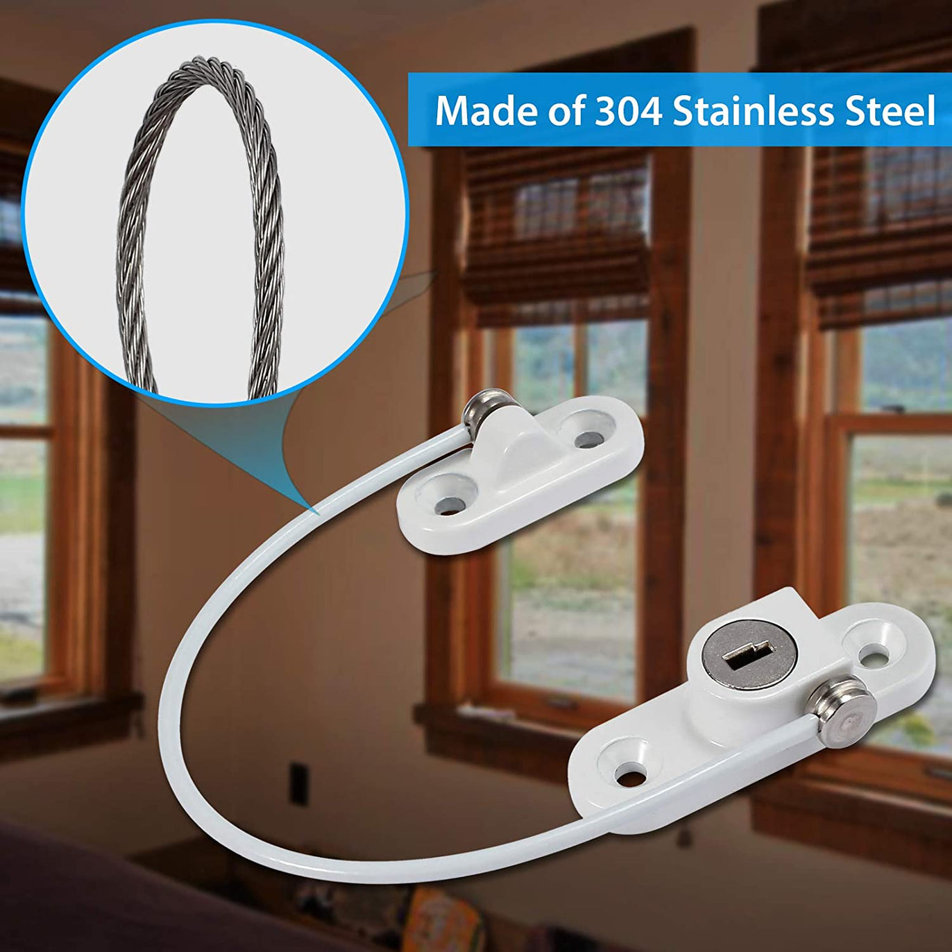 eSynic 8pcs Kids Window Restrictor Locks