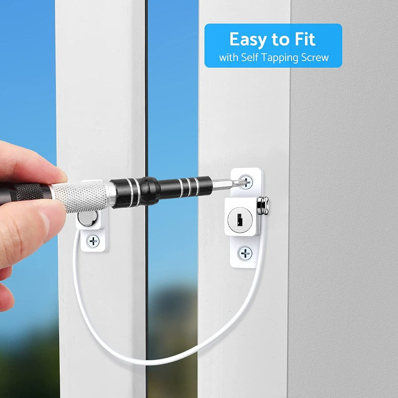 eSynic Popular 4pcs Window Restrictors for Upvc