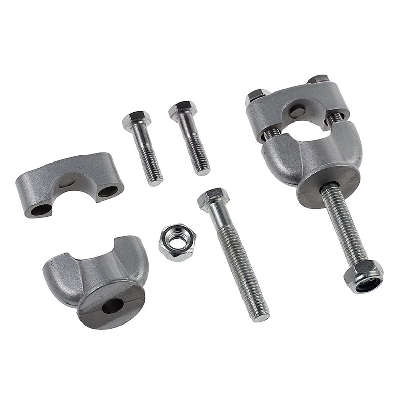 Handle Bar Risers Clamp Motorbike Handlebar Clamp -Silver