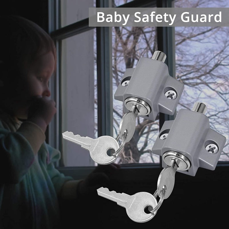 eSynic 2Pcs Sliding Patio Lock Sliding Patio Door Latches Set