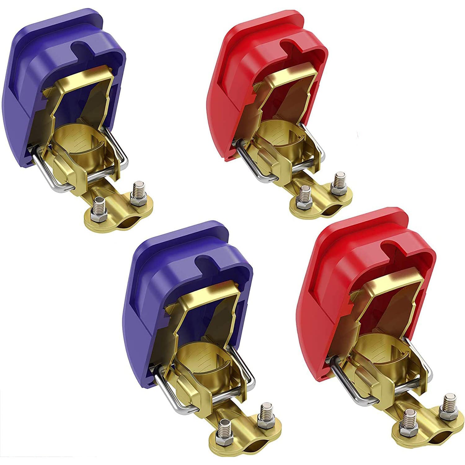 eSynic 4Pcs Quick Release Battery Terminals Clamps