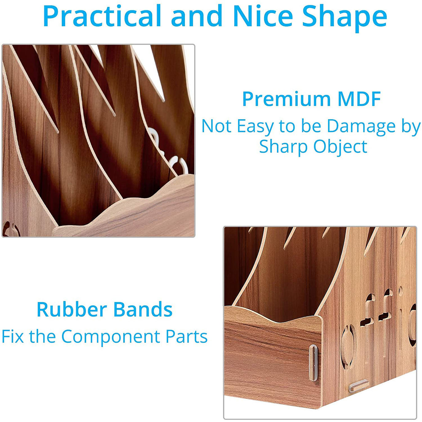 eSynic Triple Magazine Rack Files Folder