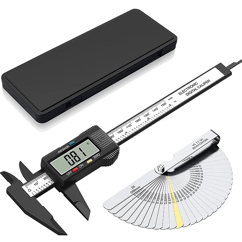 eSynic Digital Vernier Caliper 6Inch/150mm with 32 Blade Feeler Gauge