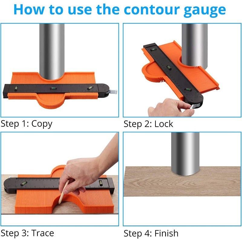 eSynic Professional 2Pcs Contour Gauge