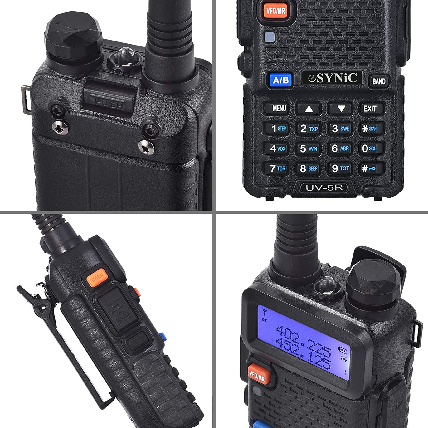 eSynic 2Pcs UV-5R Walkie Talkie