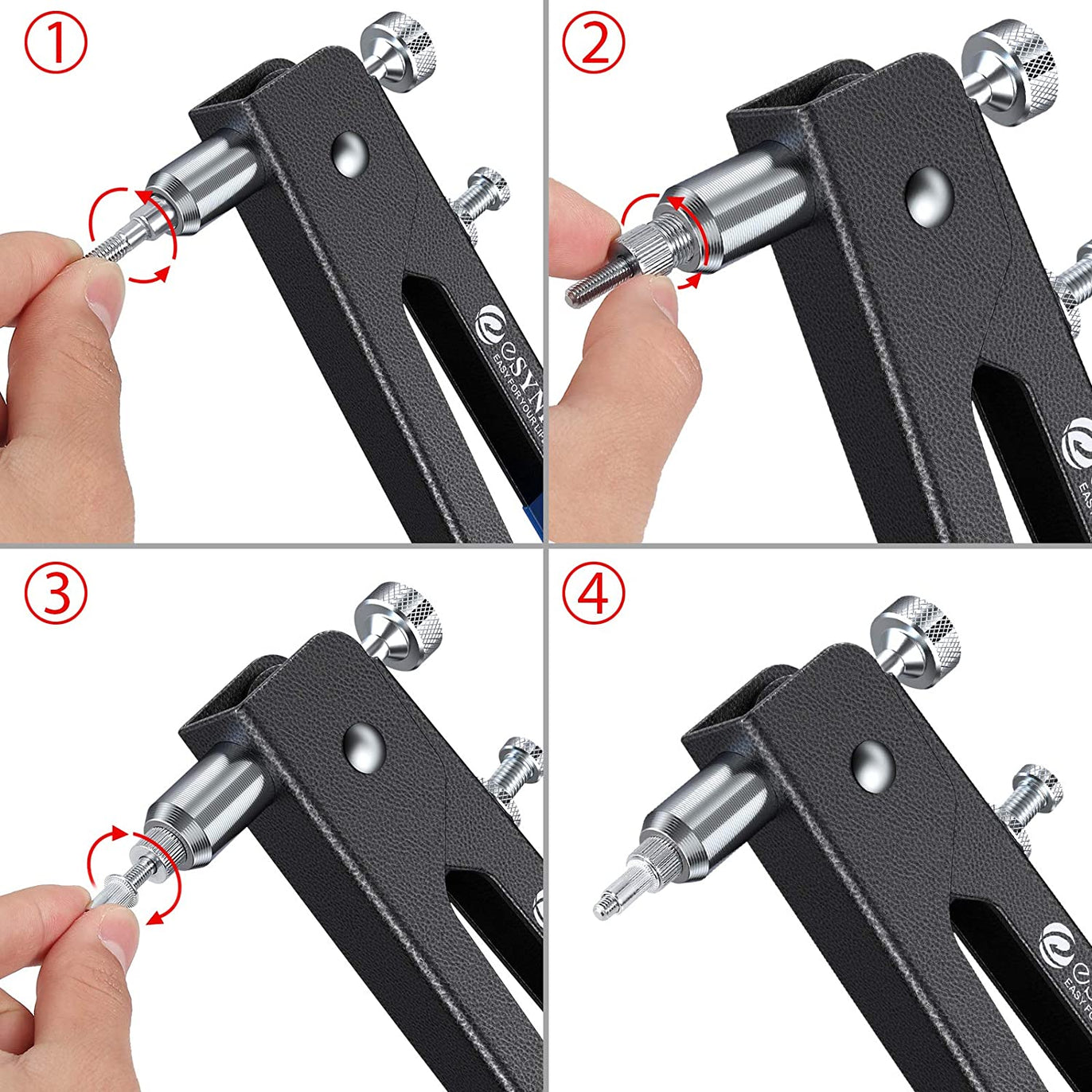 eSynic Professional 86Pcs Rivet Nut Gun Set