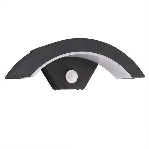 Modern18W LED Outdoor Single Wall Light Curved Stylish Garden Lamp 220V Aluminum