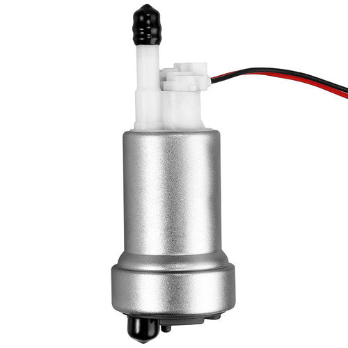 F90000285 525LPH Fuel Pump + Flex Hose E85 Connectors Install Kit For Walbro TI