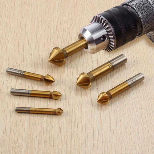 HSS Stufenbohrer Set Schälbohrer 4-32mm + 6tlg 90° Kegelsenker Satz 6,3-20,5 mm