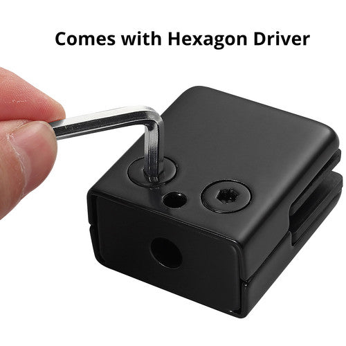 eSynic 8x Stainless Steel Glass Clamps Square Clip Bracket Holder for 8-10mm Balustrade