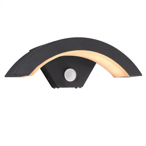 Modern18W LED Outdoor Single Wall Light Curved Stylish Garden Lamp 220V Aluminum