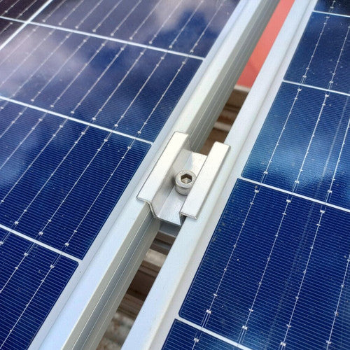 10Pcs Solar Panel Rail Bracket Mounting Aluminium Fixing Middle Clamp 70 mm