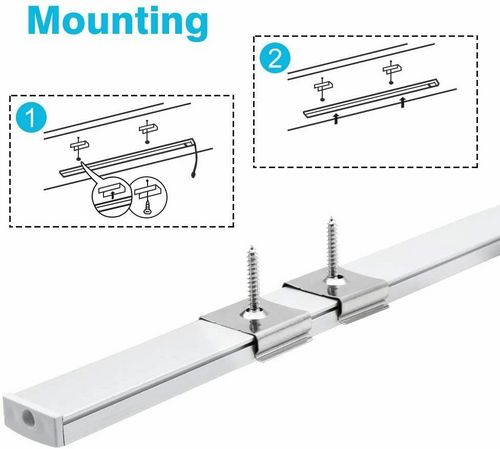 10 X LED Aluminum Channel Extrusion Profile U-Shape For LED Strip Light Cover