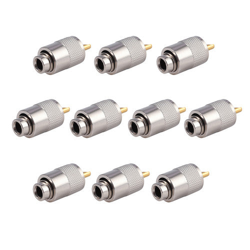 10-pack PL259 Solder Connector Plug with Reducer for RG8X Coaxial Coax Cable