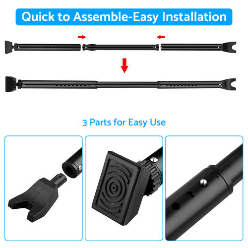 Adjustable Security Bar Door Brace Bar Jammer Portable Non Slip Pole Door Handle