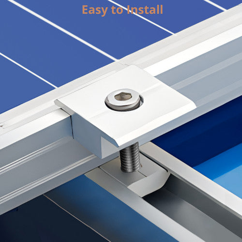 10x Mittelklemme Solarmodul Befestigung Alu 35mm Photovoltaik Montage Halterung