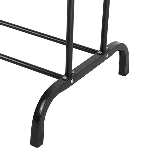 Heavy Duty Double Clothes Rail Storage Garment Shelf Hanging Display Stand Rack