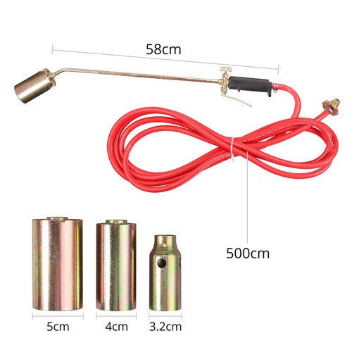 Long Arm Propane Butane Gas Torch Burner Blow Kit Roofers Roofing Brazing + Hose