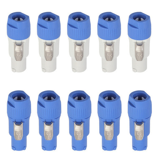 10Pcs/Set PowerCON Type A NAC3FCA+NAC3MPA-1 Chassis Plug Panel Adapter Connector