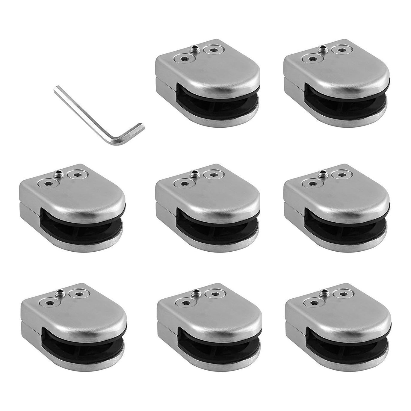 8 PCS 6-8mm(15/64-5/16 Inch) Square Glass Clamps