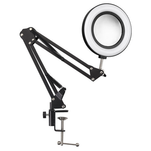 Magnifier LED Lamp 10X Magnifying Glass Desk Table Light Reading Lamp With Clamp