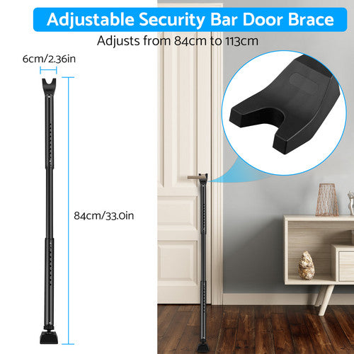 Adjustable Security Bar Door Brace Bar Jammer Portable Non Slip Pole Door Handle