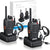 eSynic Professional Rechargeable Walkie Talkies - Long Range 2 Way Radio for Adults with VOX, 16 Channels, LED Light, Original Earpieces, Durable Design, and Portable Audio