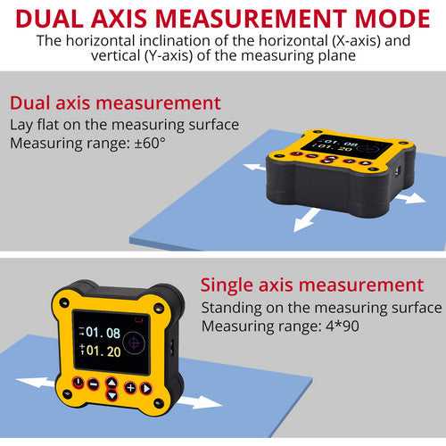 Dual Axis Digital Angle Protractor Mini Inclinometer Angle Finder Magnetic Base