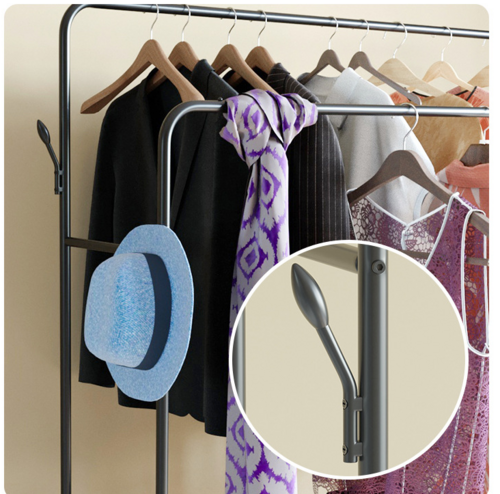 Heavy Duty Double Clothes Rail Storage Garment Shelf Hanging Display Stand Rack