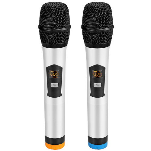 Professional Dual Wireless Microphone UHF Cordless Handheld Mic System Karaoke