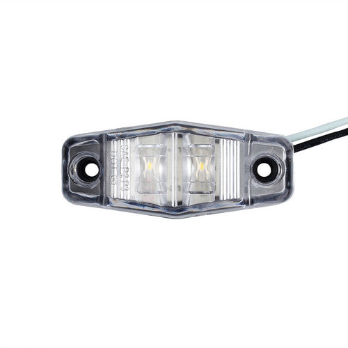 10X Side Marker LED Clearance Light White Indicator Truck Trailer Caravan 12/24V