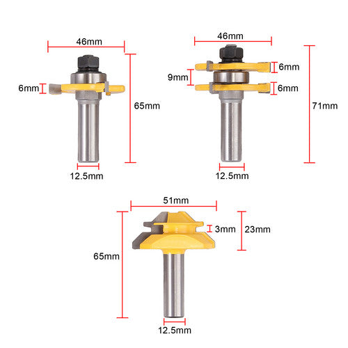 Tongue and Groove Router Bit Set 1/2