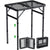 GARLLEN 2ft Folding Grill Table Max Capacity 66lbs, 3-Height Adjustable Folding Camping Table with Heat-Resistant Mesh Tabletop, Portable Aluminum Picnic Tables for BBQ, Outdoor, 22.8
