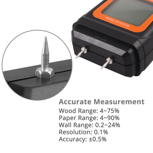 Digital LCD Wood Moisture Meter Detector Tester Humidity Hygrometer Test Tool