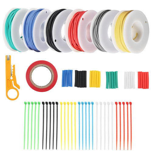 22AWG Flexible Silicone Wire Tinned Copper Cable 6Color Mixed Hook Up Wire Kit