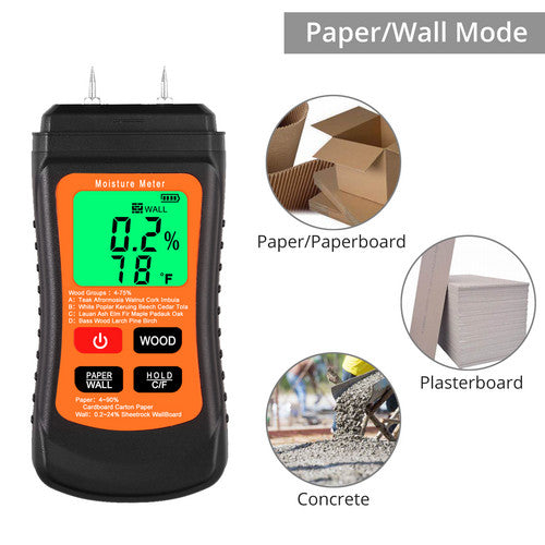 Digital LCD Wood Moisture Meter Detector Tester Humidity Hygrometer Test Tool