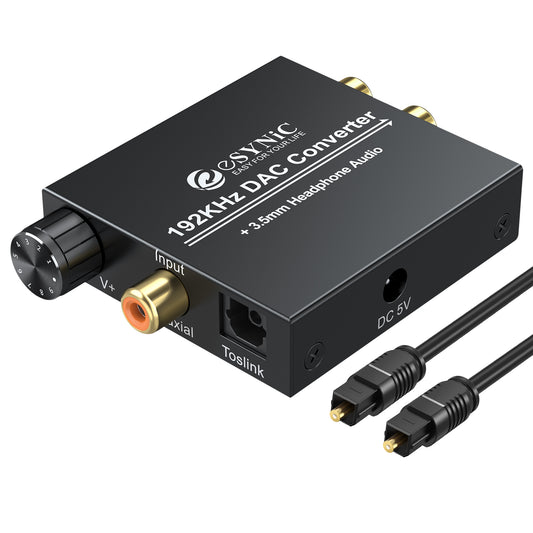 eSynic 192KHZ Upgraded DAC Digital to Analog Audio Converter