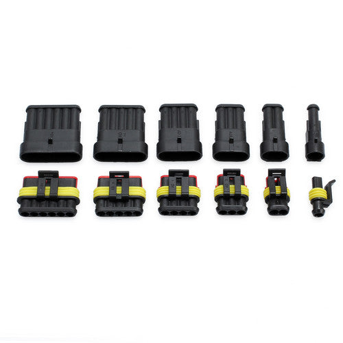 1-6 Pin Car Electrical Wire Connector Plug Set with Standard Mini Blade Fuses