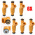 eSynic Set of 6 Fuel Injectors For 87-98 Jeep 4.0L Replace 0280155710 0280155700 4Hole