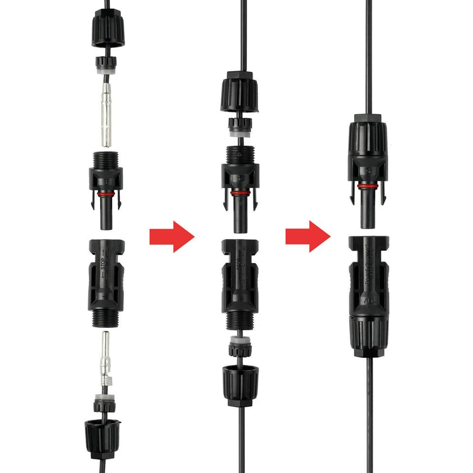 eSynic 10x connector1-1 solar connector + crimping pliers US