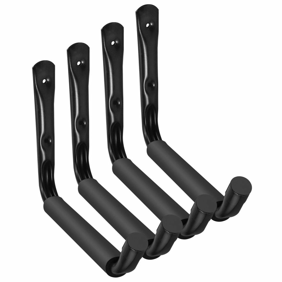 eSynic 4Pieces Heavy Duty Garage Storage Hooks Wall Mounted Utility for Bike Ladders