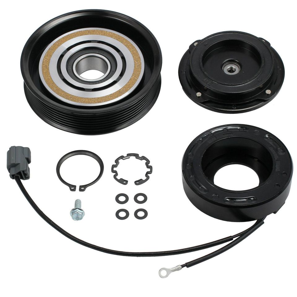 eSynic A/C Compressor Clutch Kit Pulley Coil Bearing Plate For Honda Accord 2003-2007