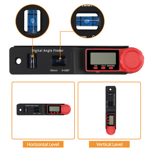 180 mm Digital Protractor Angle Finder Inclinometer Goniometer Electronic Level