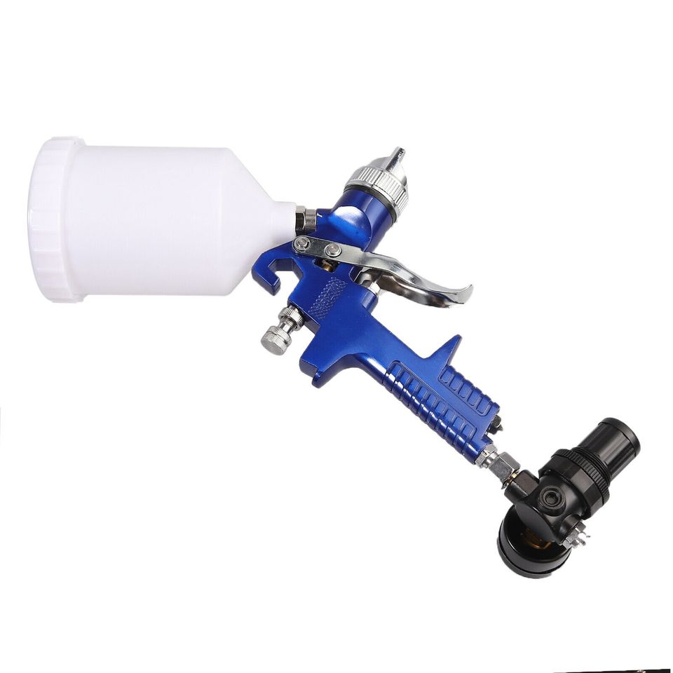 eSynic 1.4+0.8mm 2 HVLP Gravity Feed Spray Gun w/ Regulator Auto Air Paint Primer &Case