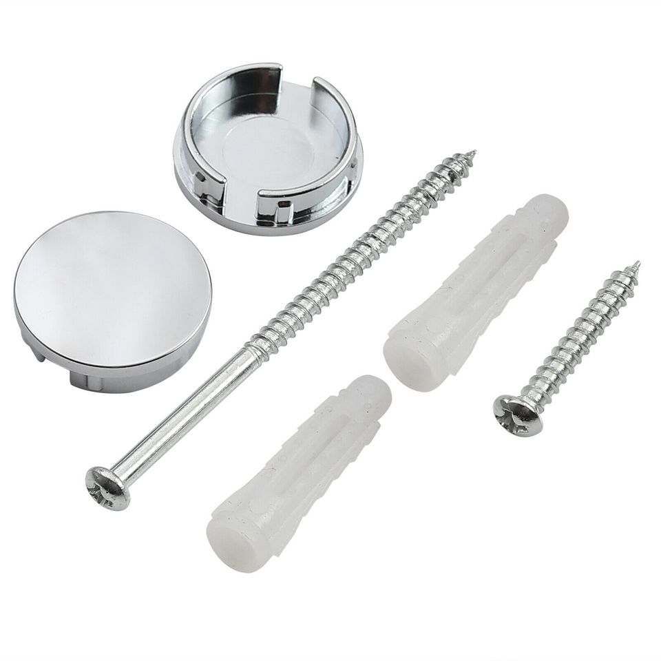 eSynic Adjustable Chrome Shower Slider Riser Rail Bar Set w/ Modern Head & Hose Holder